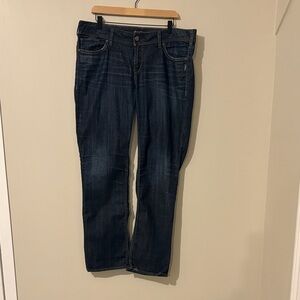 Silver Suki Straight Dark Blue Denim Jeans